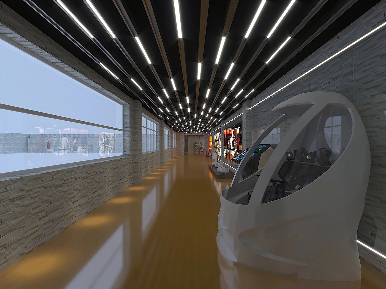 384平米消防科普展廳裝修設(shè)計(jì)效果圖