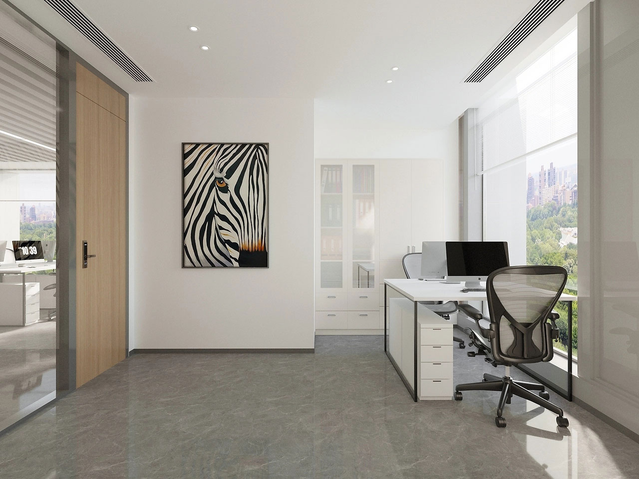 500平米鄭州辦公室裝修設(shè)計效果圖