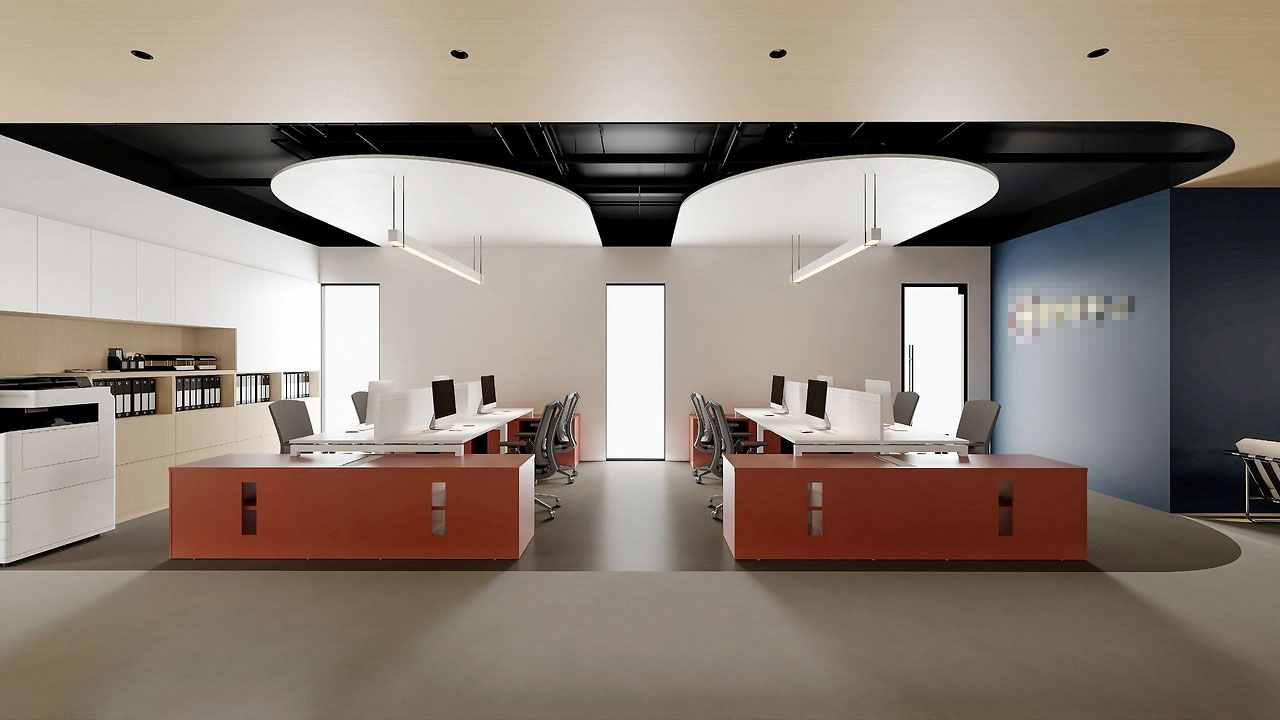 254平米鄭州辦公室設(shè)計施工效果圖