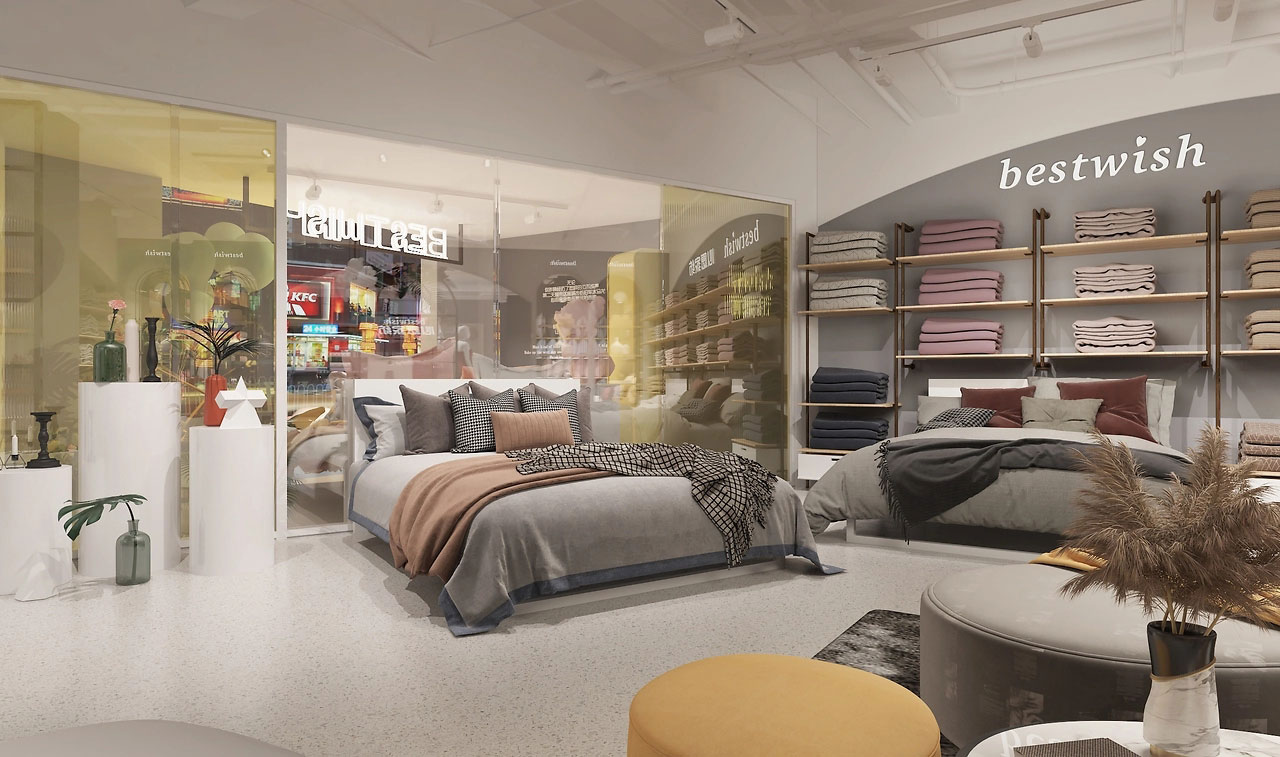 650平米鄭州家紡店面裝修設(shè)計(jì)效果圖