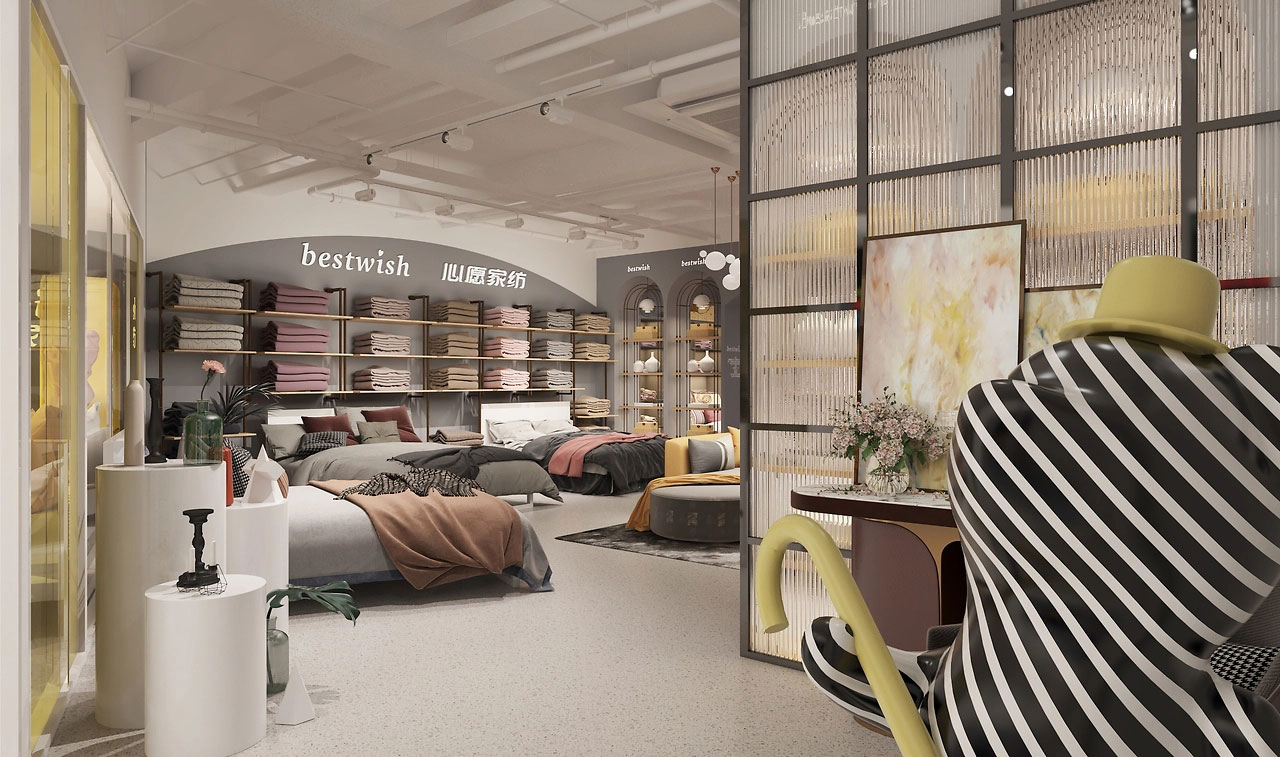 650平米鄭州家紡店面裝修設(shè)計(jì)效果圖