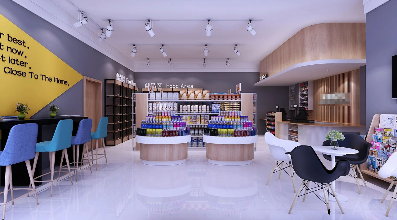 89平米鄭州便利店裝修設(shè)計效果圖