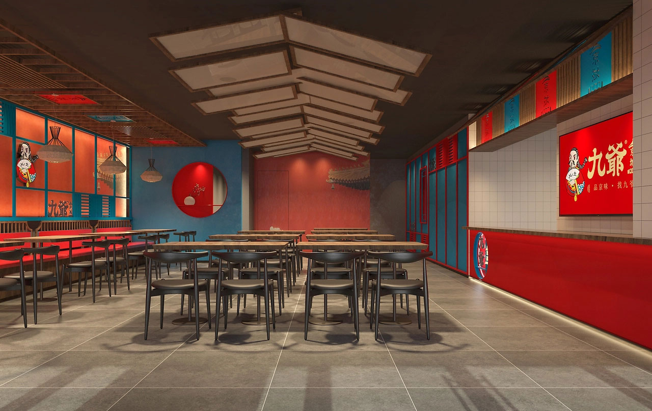 225平米鄭州快餐店面裝修設(shè)計效果圖