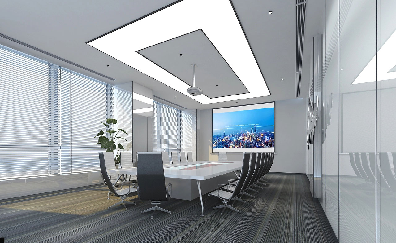 60平米鄭州會議室裝修設(shè)計效果圖