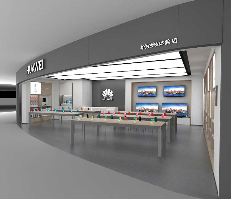 140平米華為手機(jī)授權(quán)店裝修設(shè)計效果圖