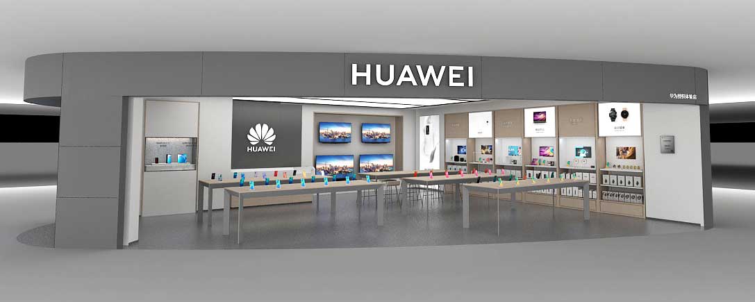 140平米華為手機(jī)授權(quán)店裝修設(shè)計效果圖