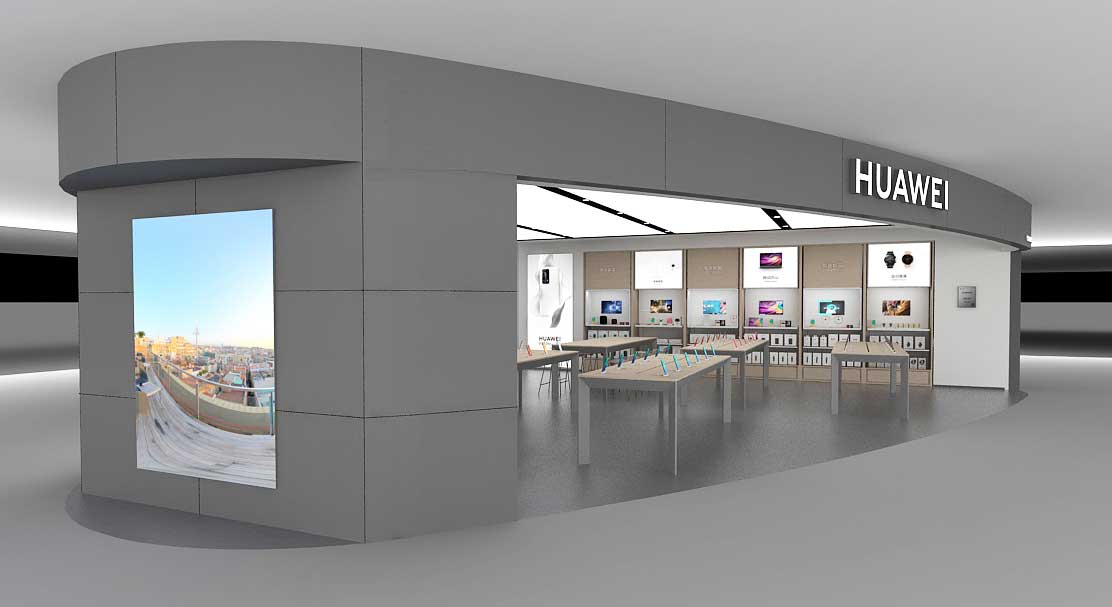 140平米華為手機(jī)授權(quán)店裝修設(shè)計效果圖