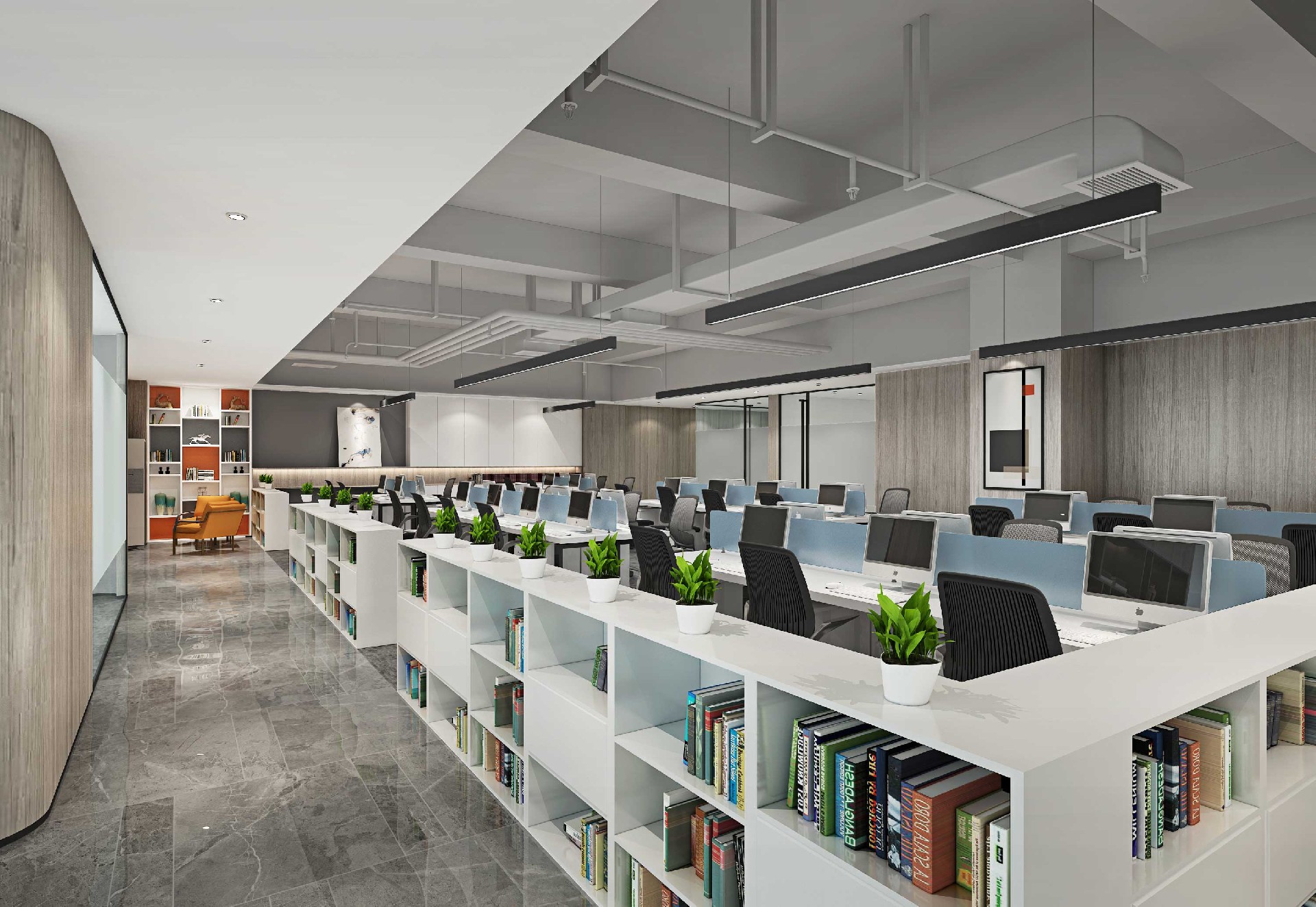 465平米科技公司辦公室裝修效果圖