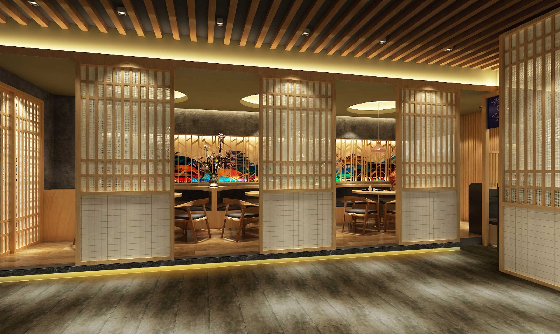 300平米鄭州壽司店裝修設(shè)計效果圖