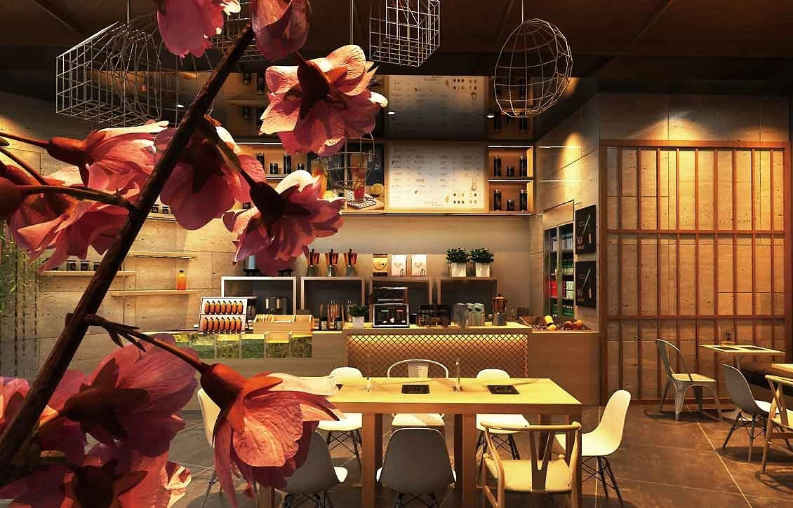 80平米奶茶飲品店裝修設(shè)計效果圖