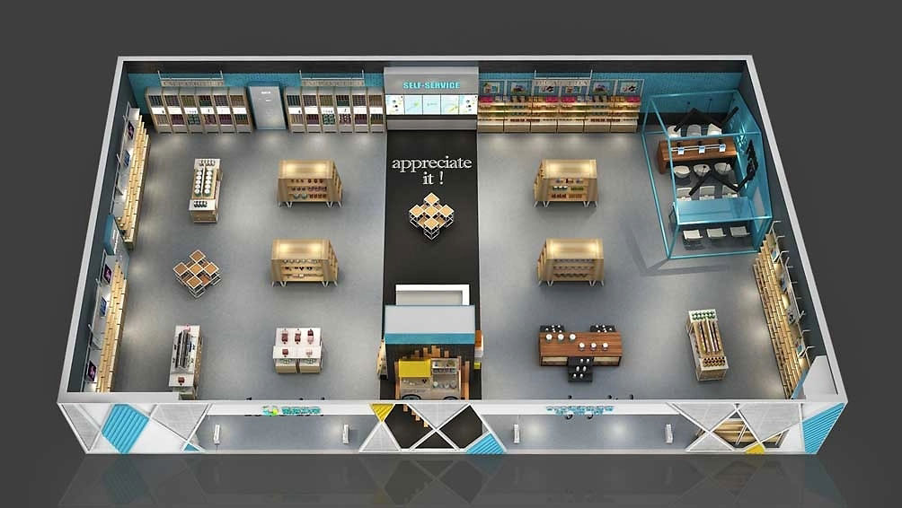 200平米全球優(yōu)品便利店裝修設(shè)計效果圖