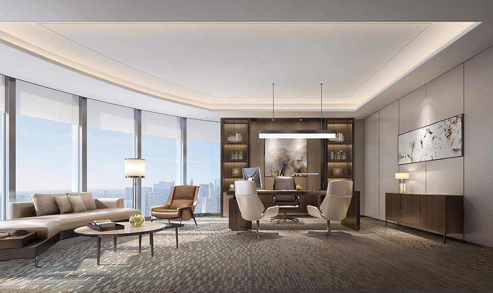 1300平米地產(chǎn)公司辦公樓設(shè)計效果圖