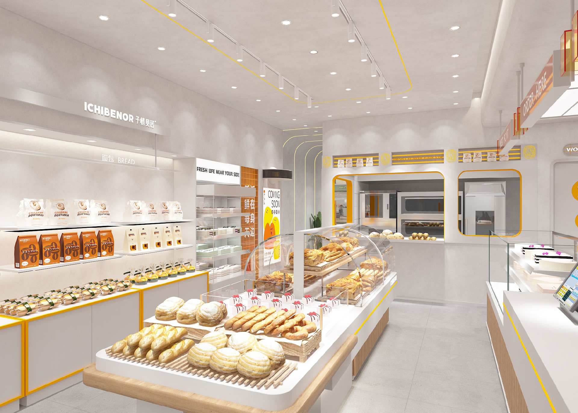 60平米鄭州烘焙店設(shè)計(jì)效果圖