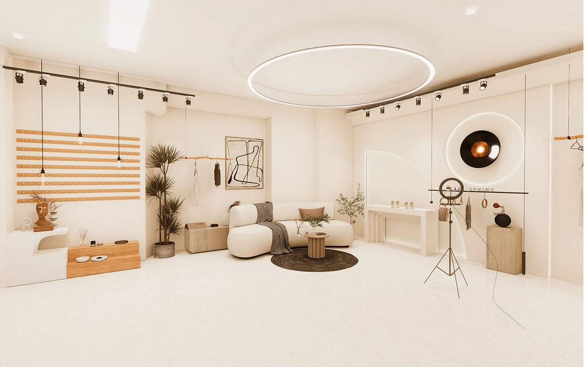 200平米鄭州服裝門店直播間設(shè)計效果圖