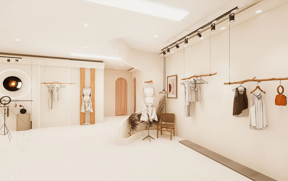 200平米鄭州服裝門店直播間設(shè)計效果圖