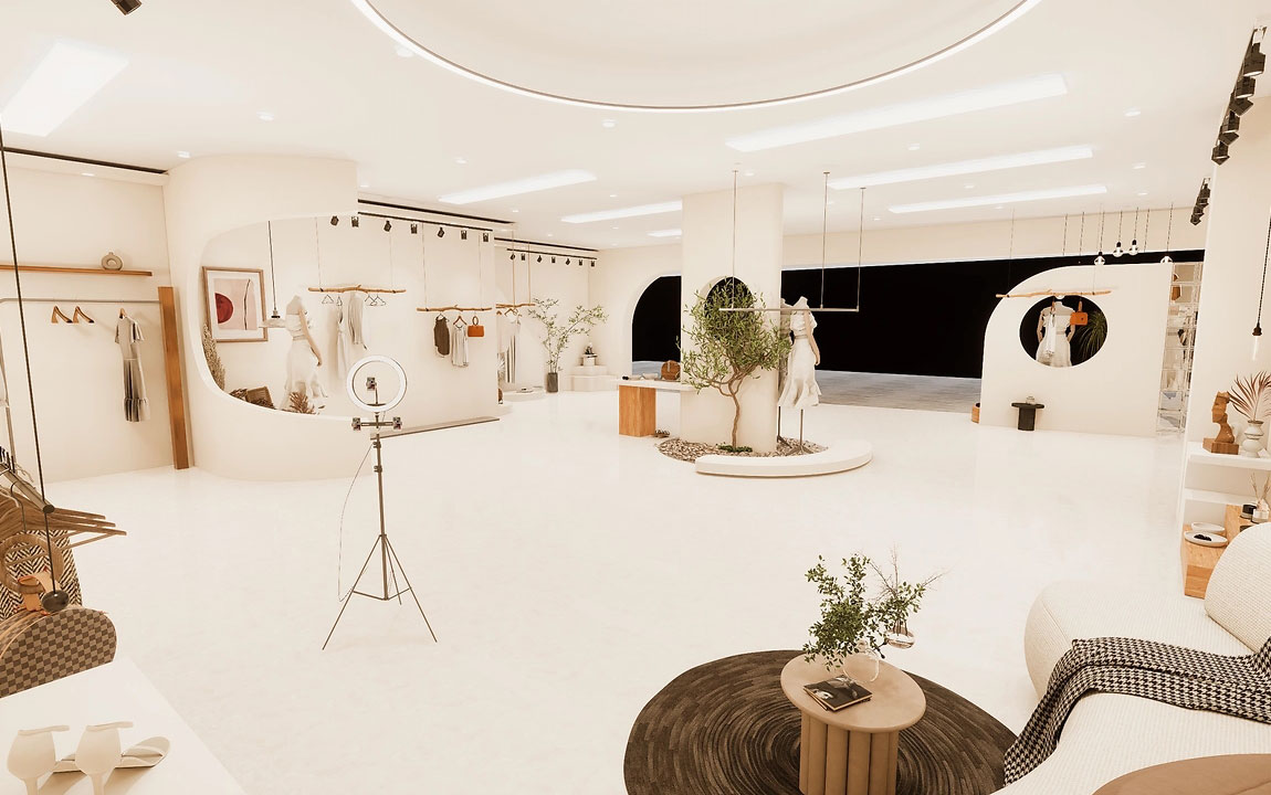 200平米鄭州服裝門店直播間設(shè)計效果圖