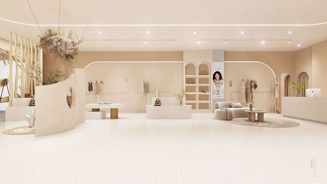 210平米鄭州女裝店面裝修設計效果圖