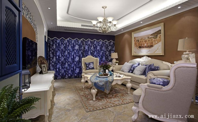 簡易的地中海風(fēng)格裝修效果圖