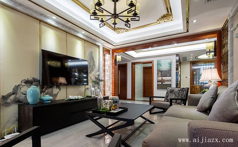 簡單實用的中式風(fēng)格客廳裝修效果圖