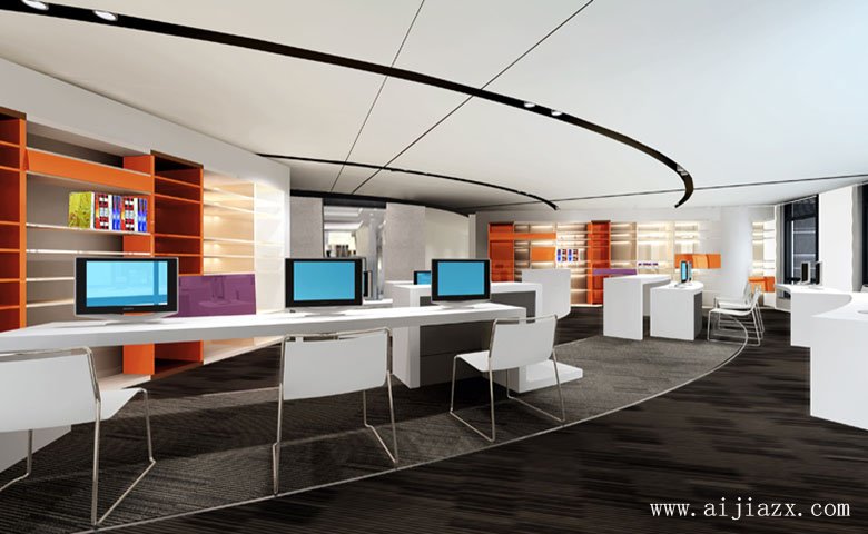 簡約時(shí)尚的辦公室裝修效果圖