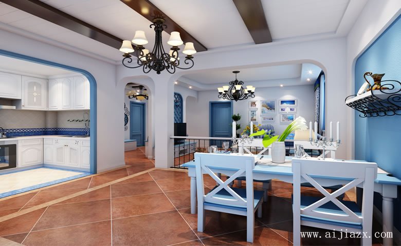 經(jīng)濟(jì)實用的地中海風(fēng)格大戶型裝修效果圖