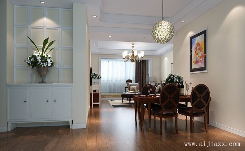 經(jīng)濟實用的簡約美式風(fēng)格餐廳裝修效果圖