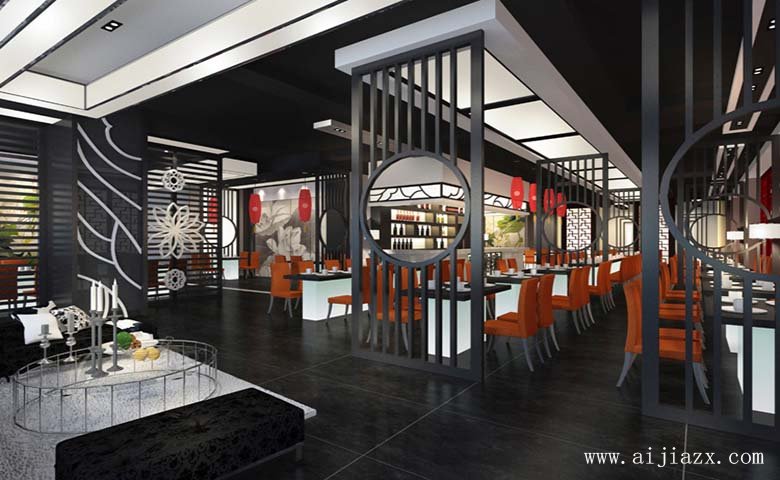 時(shí)尚雅逸的餐館大廳裝修效果圖