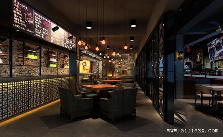 復古情調(diào)的酒吧吧臺裝修效果圖