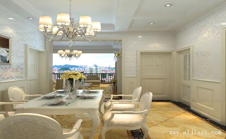 舒適的奢華簡(jiǎn)歐風(fēng)格餐廳裝修效果圖