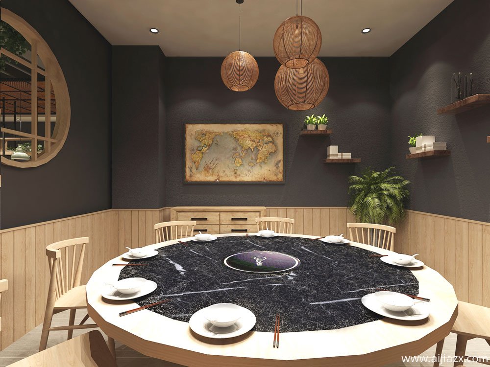 胖哥酸菜魚(yú)餐飲店鋪裝修效果圖